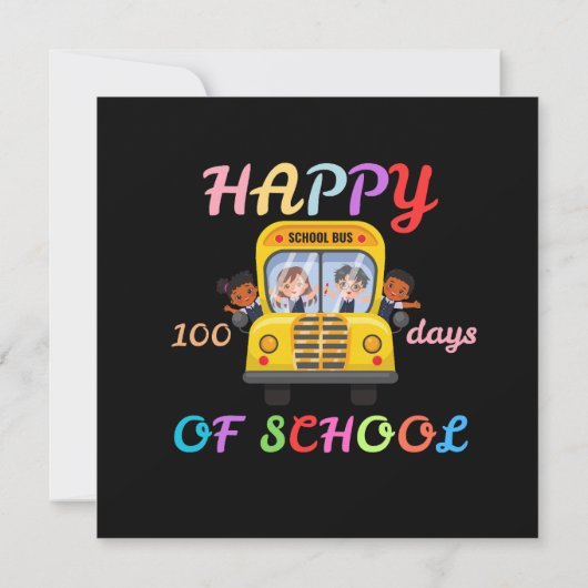HAPPY 100 DAYS OF SCHOOL, BACK TO SCHOOL KAART (Achterkant)