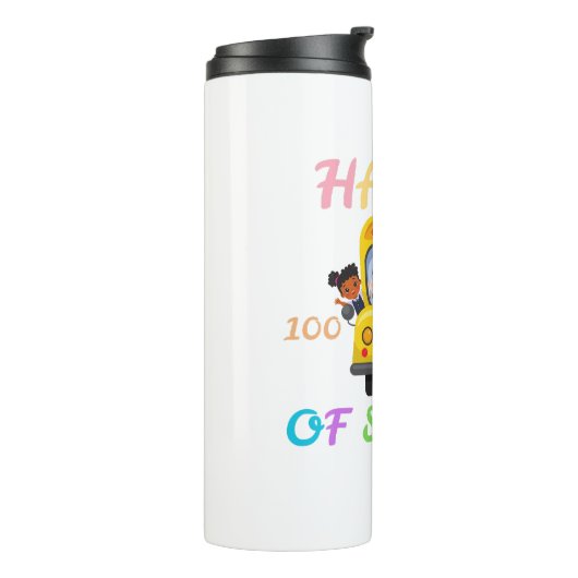 HAPPY 100 DAYS OF SCHOOL, BACK TO SCHOOL THERMOSBEKER (Gedraaid links)