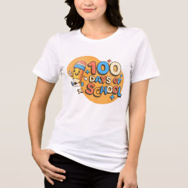 Happy 100 Days of School Celebration Retro  Tri-Blend Shirt