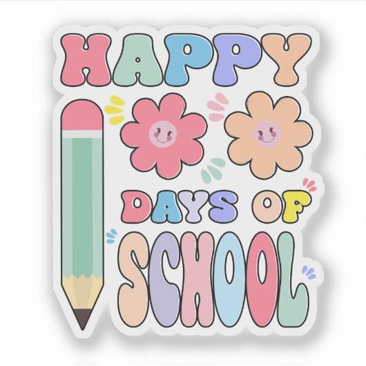 Happy 100 Days of School – Cute & Fun Celebration  Sticker (Voorkant)