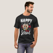 Happy 100 Days Of School Cute Owl Teacher Student  T-shirt (Voorkant volledig)