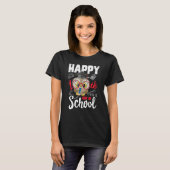 Happy 100 Days Of School Cute Owl Teacher Student  T-shirt (Voorkant volledig)