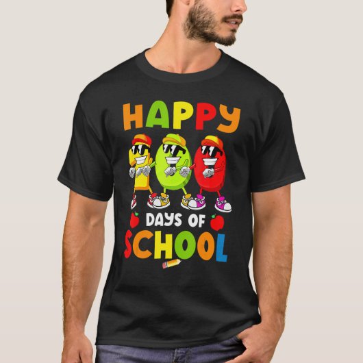 Happy 100 Days Of School Flossing Dance 100 Days S T-shirt (Voorkant)