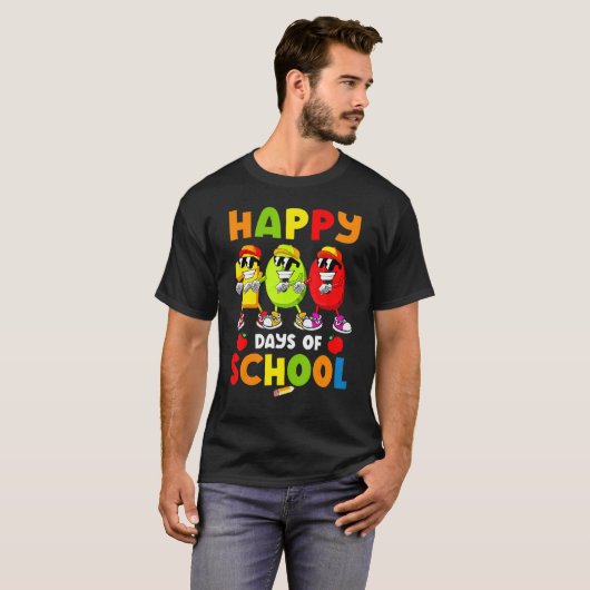 Happy 100 Days Of School Flossing Dance 100 Days S T-shirt (Voorkant volledig)