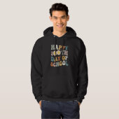 Happy 100 Days of School for Teacher Retro Groovy Hoodie (Voorkant volledig)