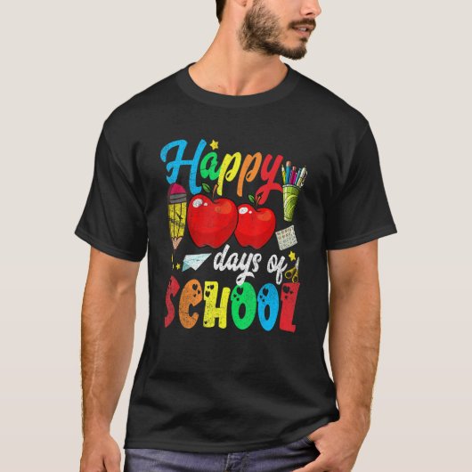 Happy 100 Days of School  for Teachers Kids Boys G T-shirt (Voorkant)