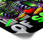 Happy 100 Days Of School Funny Monster Truck Stude Poster (Hoek)