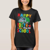 Happy 100 Days Of School Garbage Truck Boys Kids T T-shirt (Voorkant)