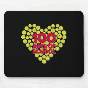 Happy 100 Days of School Heart Tennis 100ste dag v Muismat