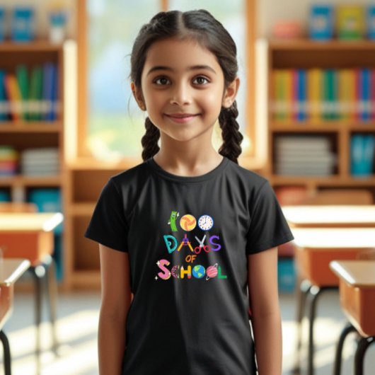 Happy 100 Days of School Kinder T-shirt voor meisj
