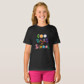 Happy 100 Days of School Kinder T-shirt voor meisj (Voorkant volledig)