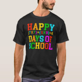Happy 100 Days of School Math Teacher 100th Day of T-shirt (Voorkant)