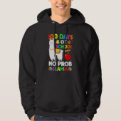 Happy 100 Days Of School No Pro-Llama Llama Teache Hoodie (Voorkant)