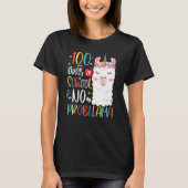 Happy 100 Days Of School No Pro Llama Llama Teache T-shirt (Voorkant)