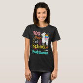 Happy 100 Days Of School No Problama School Llama  T-shirt (Voorkant volledig)