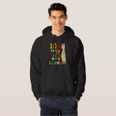 Happy 100 Days Of School No Probllama Llama 100th  Hoodie (Voorkant volledig)