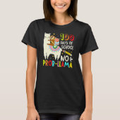 Happy 100 Days Of School No Probllama Llama 100th  T-shirt (Voorkant)
