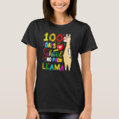 Happy 100 Days Of School No Probllama Llama 100th  T-shirt (Voorkant)
