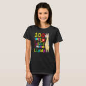 Happy 100 Days Of School No Probllama Llama 100th  T-shirt (Voorkant volledig)