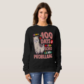 Happy 100 Days Of School No Probllama Llama 100th  Trui (Voorkant volledig)