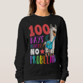 Happy 100 Days Of School No Probllama Llama 100th  Trui (Voorkant)