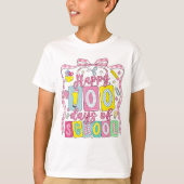 Happy 100 Days of School Pink Bow T-shirt (Voorkant)