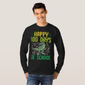 Happy 100 Days Of School Rex Dinosaur Math Teacher T-shirt (Voorkant volledig)