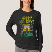 Happy 100 Days Of School School Bus Math Teacher T-shirt (Voorkant)