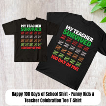 Happy 100 Days of School Shirt - Grappig Kinder & 