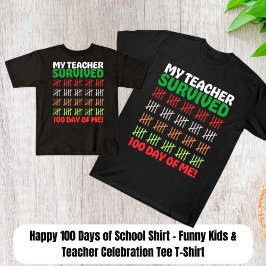 Happy 100 Days of School Shirt - Grappig Kinder & 