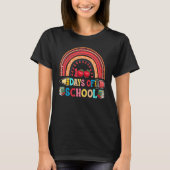 Happy 100 Days Of School Smarter Brighter Rainbow  T-shirt (Voorkant)
