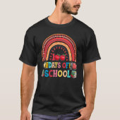 Happy 100 Days Of School Smarter Brighter Rainbow T-shirt (Voorkant)