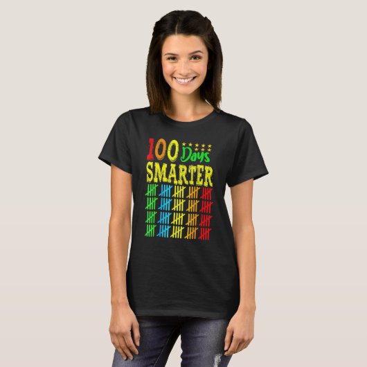 Happy 100 Days Of School Smarter Teacher And Stude T-shirt (Voorkant volledig)