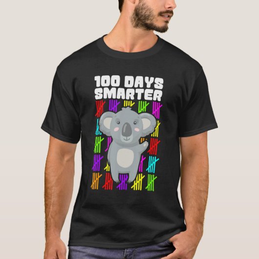 Happy 100 Days Smarter Shirts, 100th Day Of School T-shirt (Voorkant)