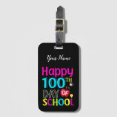 Happy-100-de-dag-van-school Bagagelabel (Voorkant (verticaal))