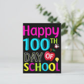 Happy-100-de-dag-van-school Briefkaart (Staand voorkant)