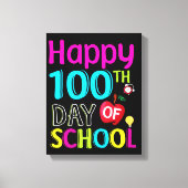 Happy-100-de-dag-van-school Canvas Afdruk (Voorkant)