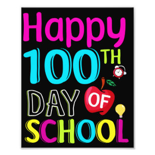 Happy-100-de-dag-van-school Foto Afdruk