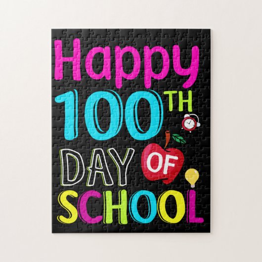 Happy-100-de-dag-van-school Legpuzzel (Verticaal)
