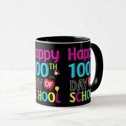 Happy-100-de-dag-van-school Mok (Voorkant rechts)