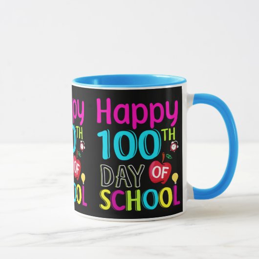 Happy-100-de-dag-van-school Mok (Rechts)