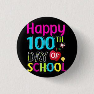 Happy-100-de-dag-van-school Ronde Button 3,2 Cm