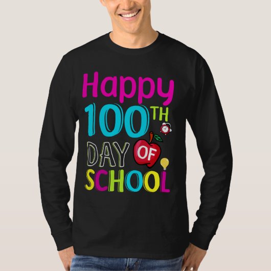Happy-100-de-dag-van-school T-shirt (Voorkant)