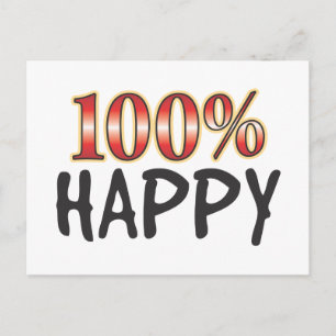 Happy 100 procent briefkaart
