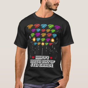 Happy 100e dag van de vijfde klas virtuele school t-shirt