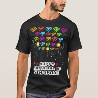 Happy 100e dag van de vijfde klas virtuele school t-shirt