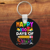 Happy 100ste Dag van de School Shirt Leraar 100 da Sleutelhanger (Voorkant)