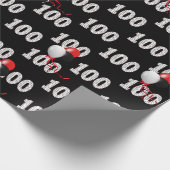 Happy 100th Birthday-ballonnen Cadeaupapier (Hoek)