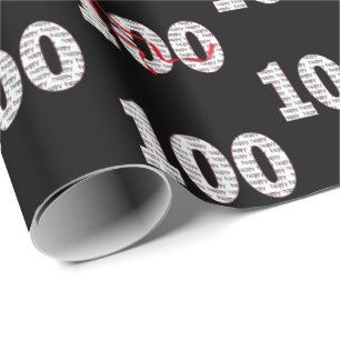 Happy 100th Birthday-ballonnen Cadeaupapier