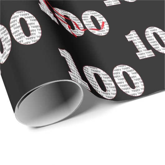 Happy 100th Birthday-ballonnen Cadeaupapier (Rol Hoek)